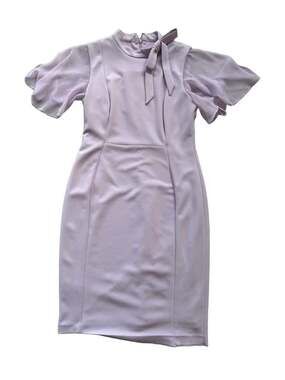 Calvin Klein Women's Flutter Sleeve Sheath Dress Lilac Size 8